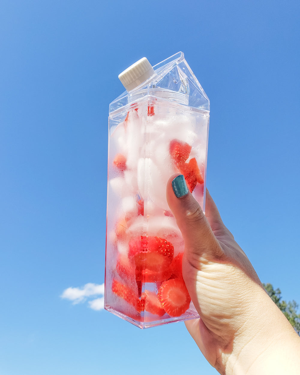 Clear carton water deals bottle