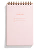 pastel spiral bound task pad notebooks pastel pink