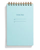 pastel spiral bound task pad notebooks pastel pool blue