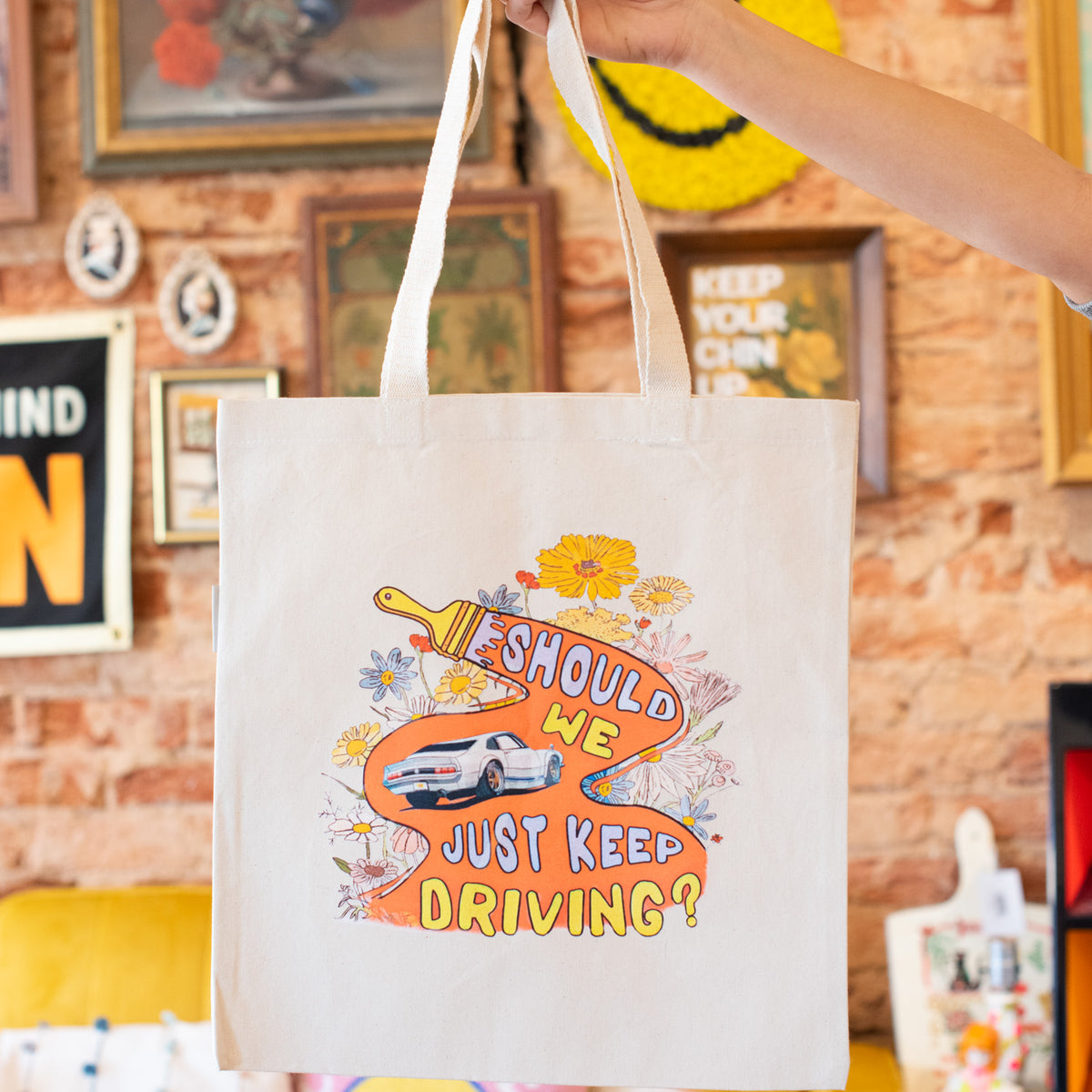 Harry Styles Keep Driving Tote Bag