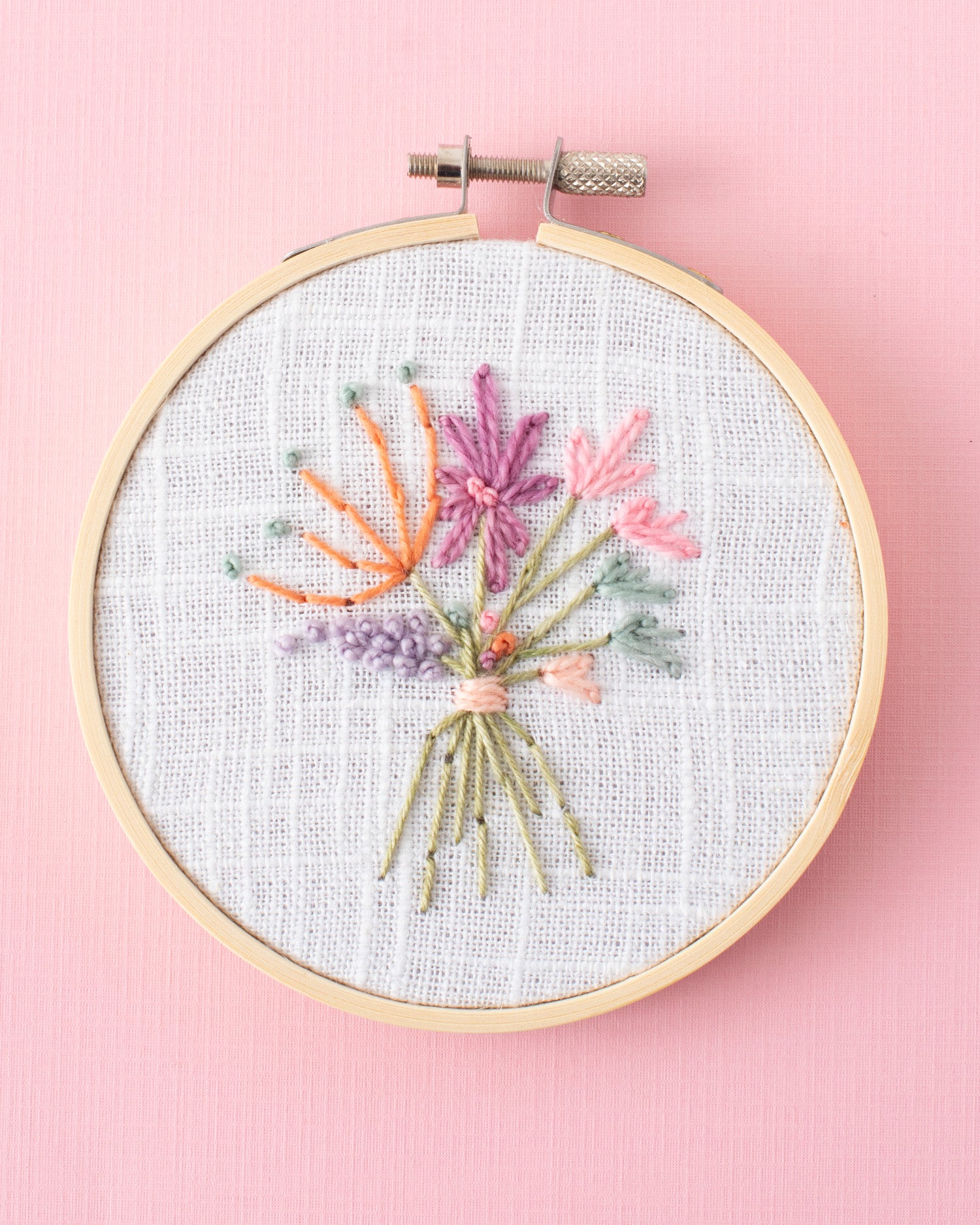 Wildflower Bouquet Embroidery Hoop