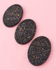 Handmade terrazzo tray coaster. Black with rainbow flecks