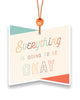retro inspired groovy hanging air freshener with everything is going to be okay rainbow text