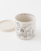 line drawn woman with plants design planter with drip tray 'all i need is love and clean water'