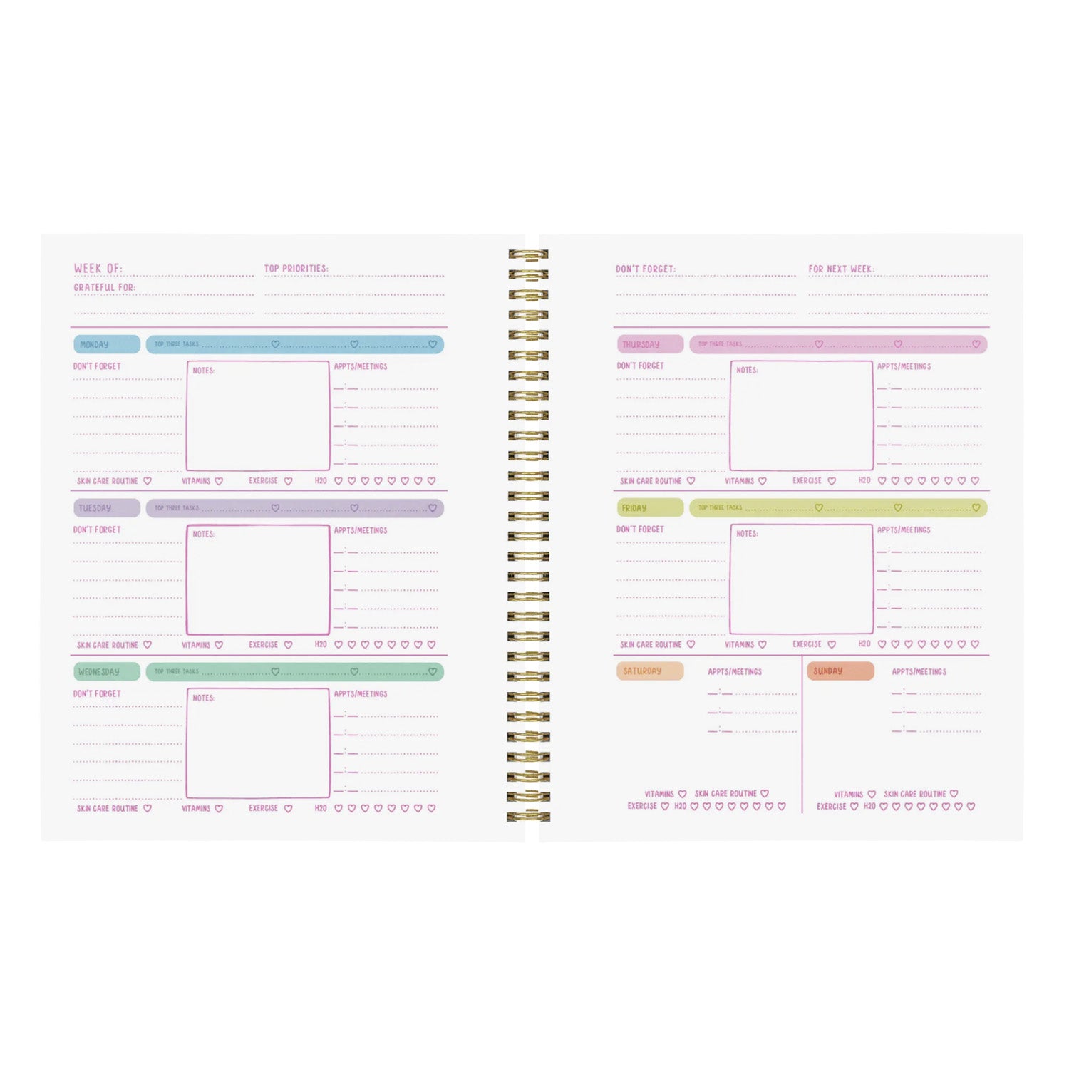 Trippy Floral Perpetual Planner