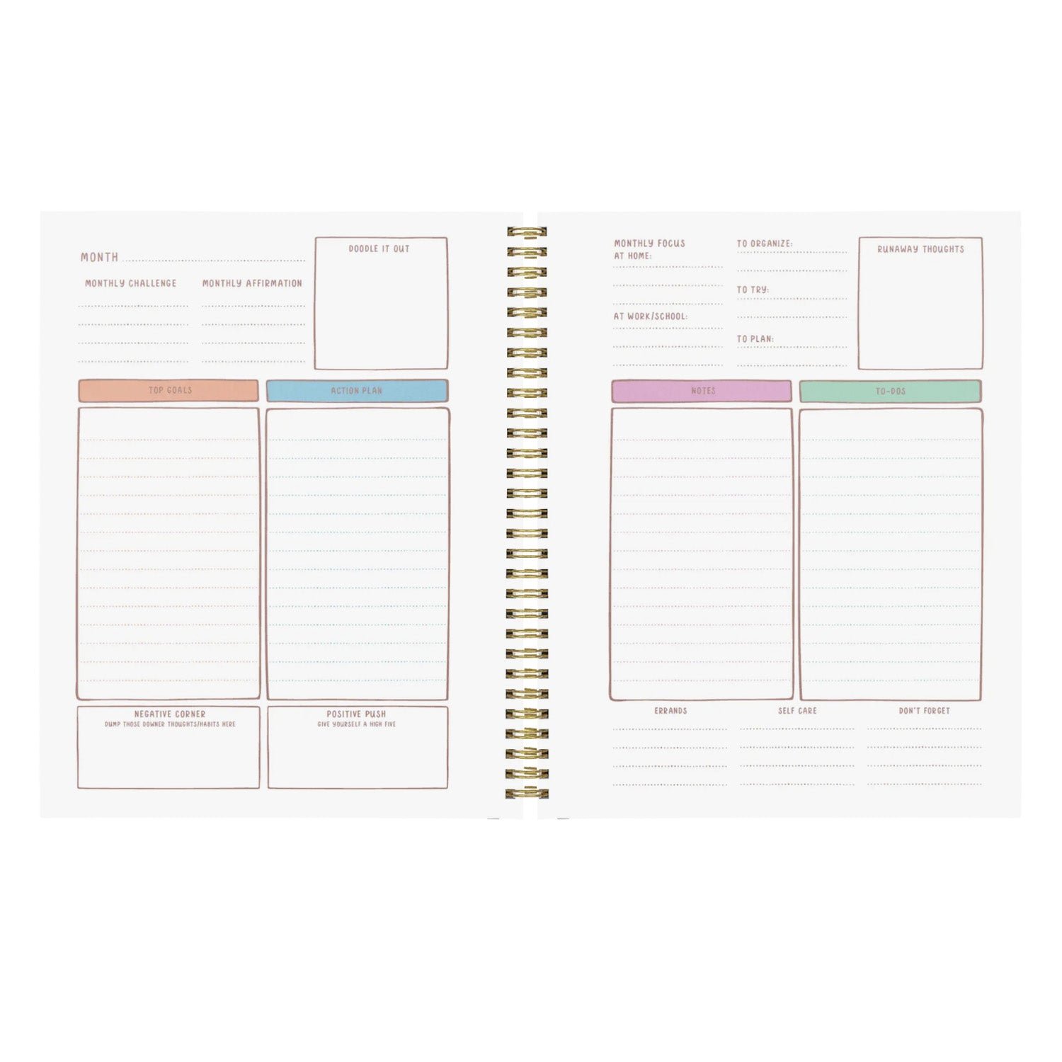 Rainbow Check Perpetual Planner