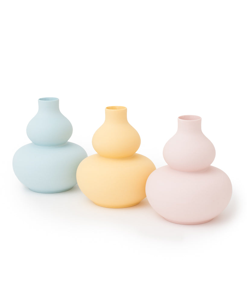modern pastel colored bubble vases