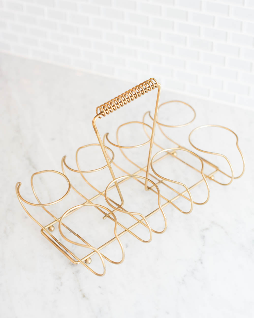 Vintage Wheat Glasses with Carrier